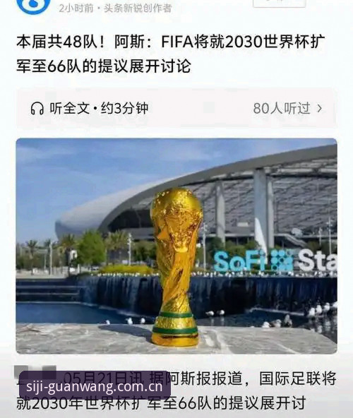 2030世界杯扩军66队计划详解，中国男足迎来关键机遇